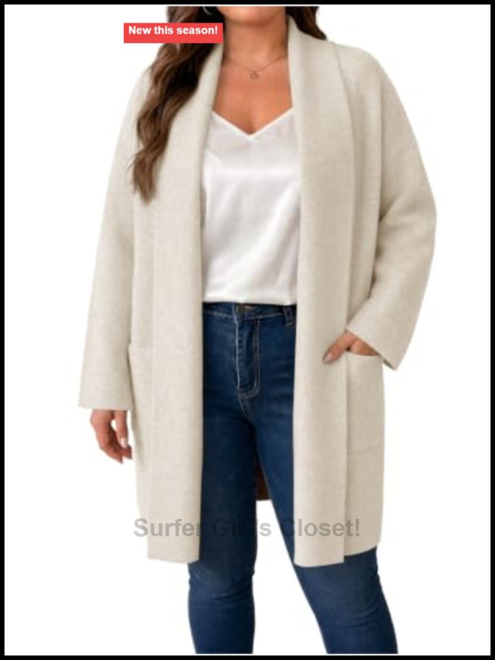 Plus Size Long Cardigan Sweater Oversized Coatigan Knit Women's